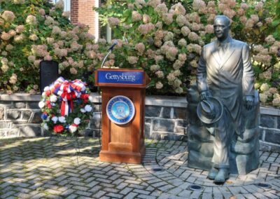 We had beautiful weather for our annual wreath laying at Gettysburg College.