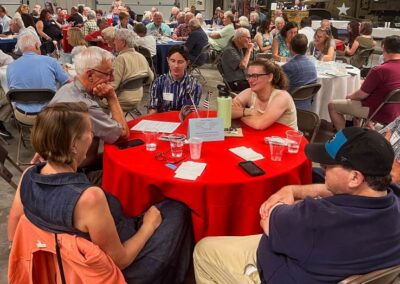 2026 At Ease Event: Everyone reviewed their Trivia answers.