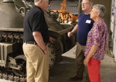 Tom Vossler talks with the Withrows