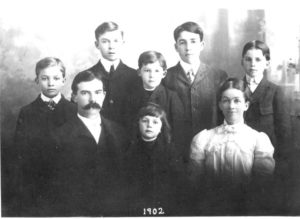 Ike (left) with his family, Abilene, Kansas